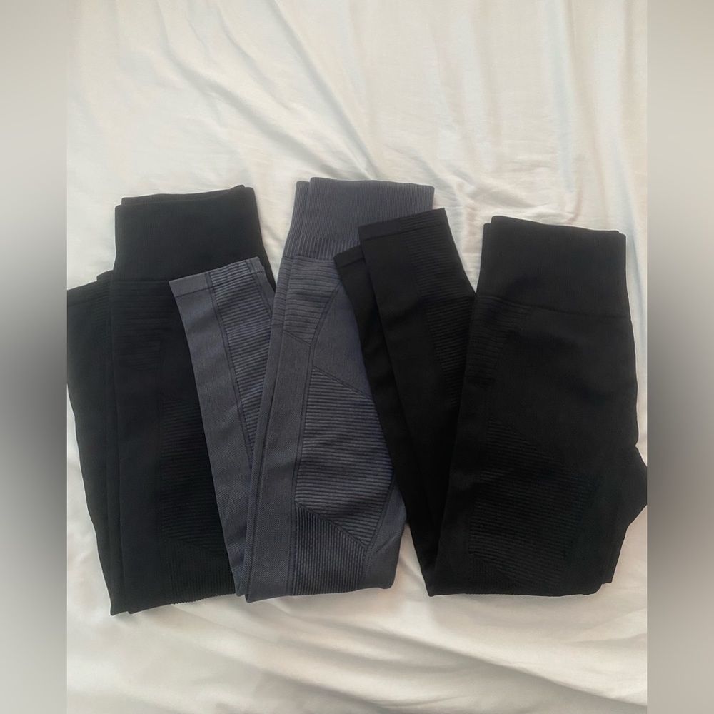 Set of 3 seamless high waisted leggings